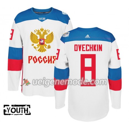 Russland Trikot Alexander Ovechkin 8 2016 World Cup Kinder Weiß Premier